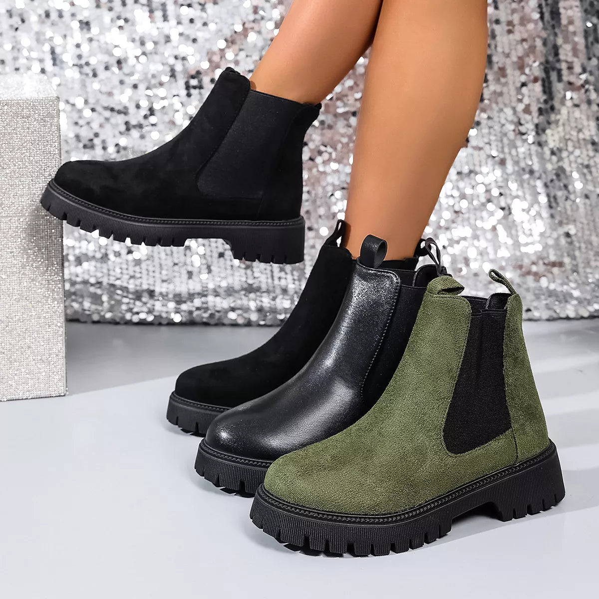 Elastic Side Panels Ankle Boots | Boots Daverri Fashions