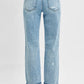 RISEN Full Size High Rise Ankle Boyfriend Distressed Jeans Plus Size