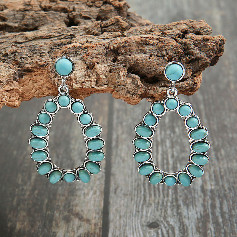 Artificial Turquoise Earrings | Earrings Daverri Fashions