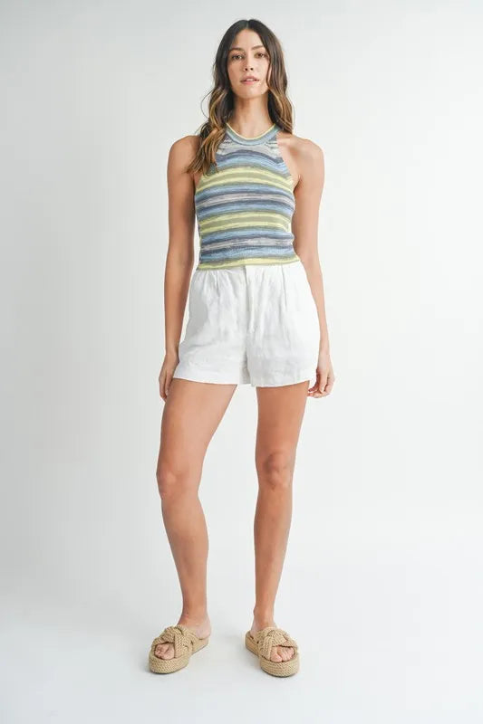 MABLE Space Dye Grecian Neck Knit Cami