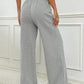 Striped Wide Leg Drawstring Pants - DAVERRI FASHIONS