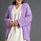Umgee Full Size Cable Knit Open Front Long Sleeve Cardigan - DAVERRI FASHIONS