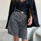 Leopard Print High-Waisted Denim Shorts - DAVERRI FASHIONS