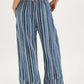 Striped Wide Leg Pants - DAVERRI FASHIONS