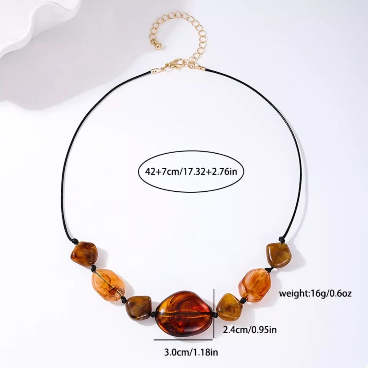 Acrylic Beaded Statement Necklace - DAVERRI FASHIONS