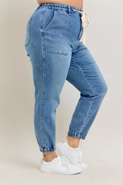 Judy Blue Full Size High Waist Denim Jogger | Jeans Daverri Fashions