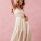 SO ME Smocked Sleeveless Casual Everyday Dress With Slit