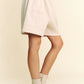 Davi & Dani Contrast Seam Top and Short Set Outfit Sets