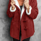 Full Size Cozy Sherpa Lined Toggle Coat with Hood Plus Size - DAVERRI FASHIONS