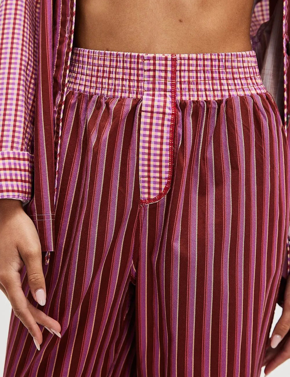 Striped Wide Leg Pants | Pants Daverri Fashions