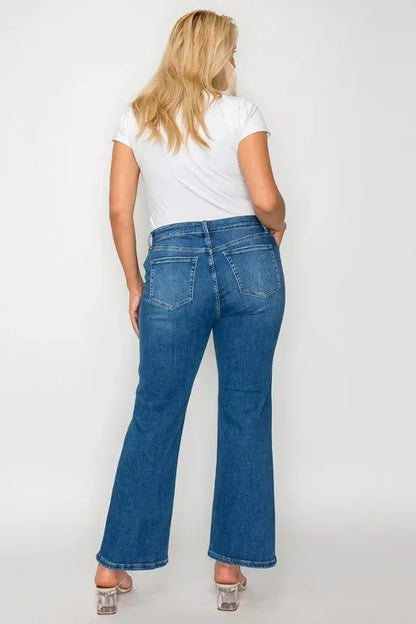 bytos Full Size Cat's Whiskers Mid Rise Ankle Jeans - DAVERRI FASHIONS