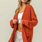 BiBi Open Front Drop Shoulder Cardigan with Pockets Cardigans