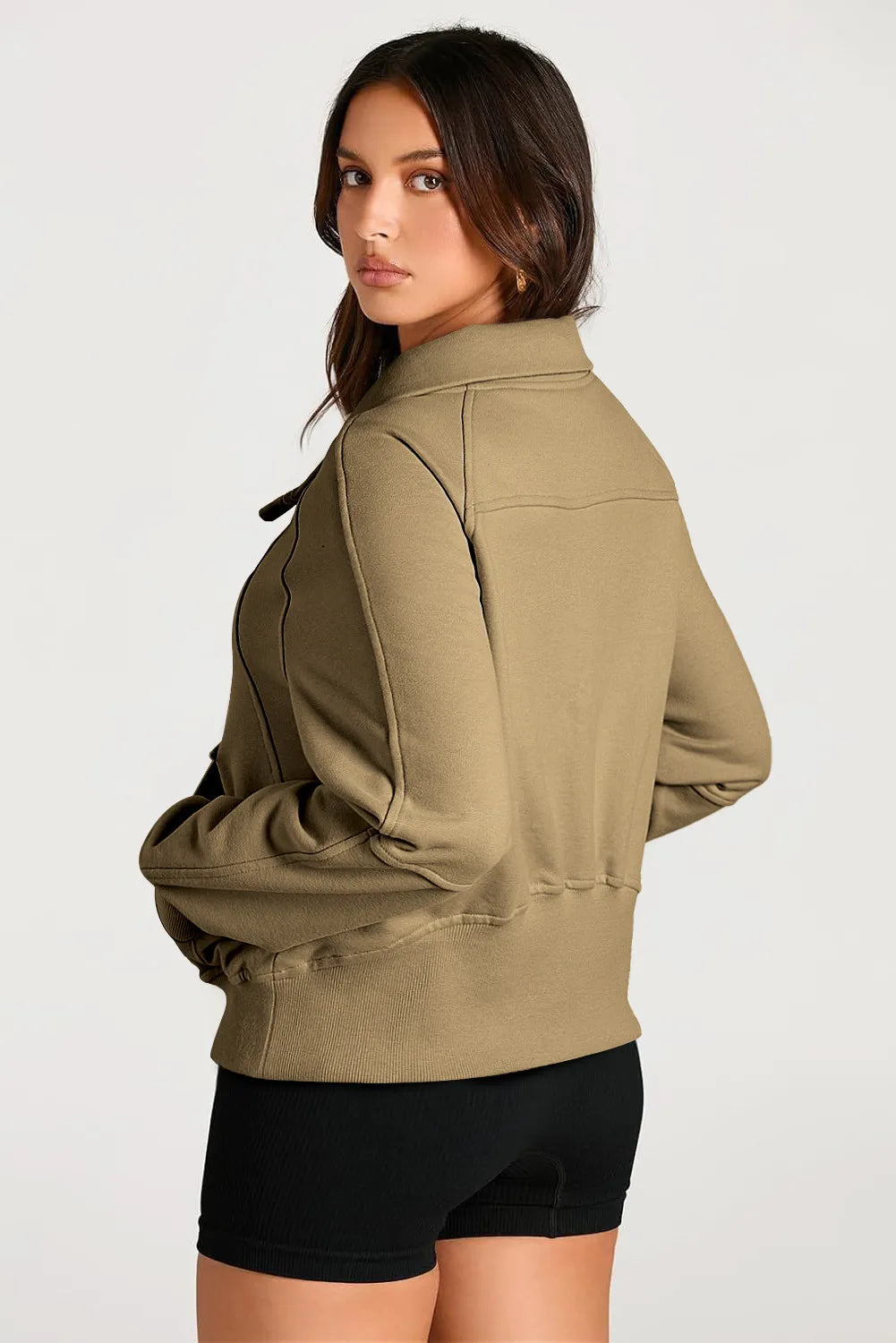 Half Zip Long Sleeve Sweatshirt | Sweatshirts Daverri Fashions