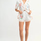 MABLE Embroidered Button Down Shirt and Shorts Set Outfit Sets