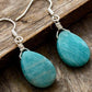 Handmade Natural Stone Teardrop Earrings - DAVERRI FASHIONS