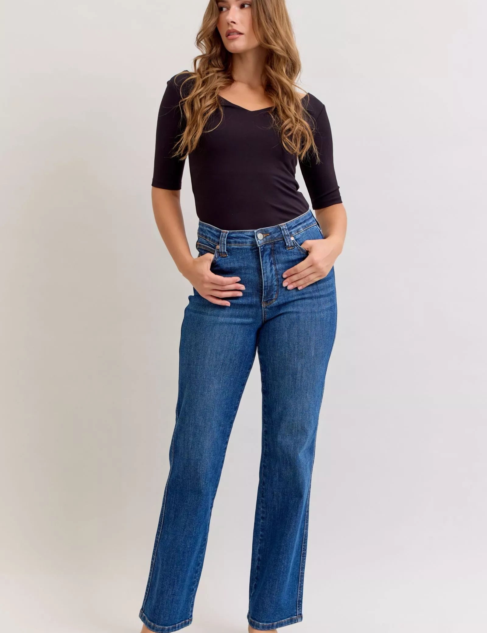 MD Judy Blue High Waist Tummy Control Straight Jeans | Jeans Daverri Fashions