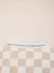 Checker Sherpa Corduroy Patchwork Zip Up Jacket | Jackets Daverri Fashions