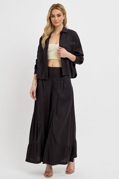 RISEN Button Down Long Sleeve Shirt - DAVERRI FASHIONS