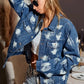 BiBi Washed Tie Dye Denim Jacket - DAVERRI FASHIONS