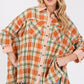 SAGE + FIG Side Slit Plaid Button Down Long Sleeve Shirt Savanna Shirts