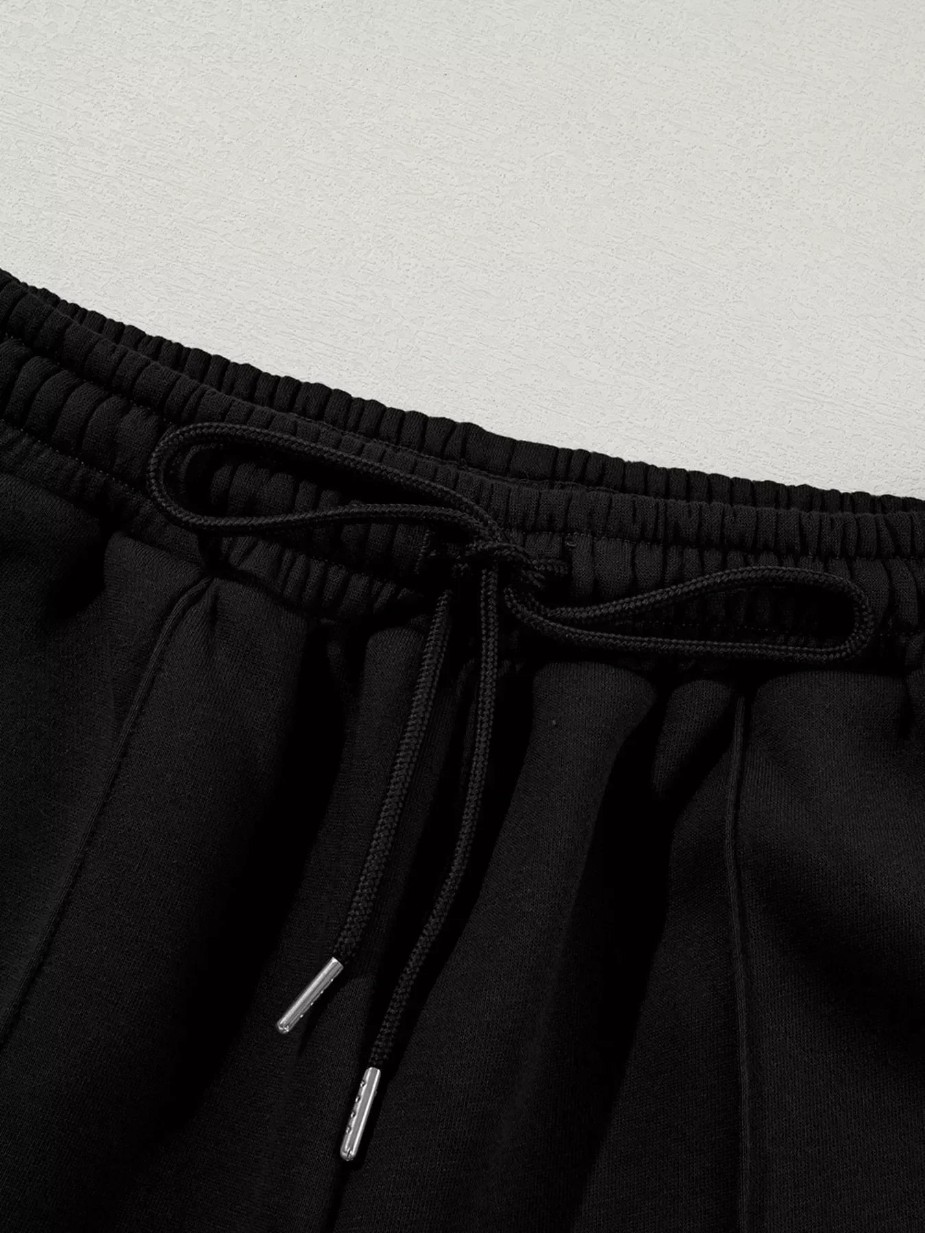 Drop Shoulder Zip Up Jacket and Drawstring Pants Active 2pcs Set - DAVERRI FASHIONS