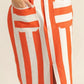 HYFVE Tomato/Cream Striped Pocket Detail Maxi Skirt Maxi Skirts