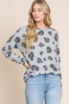 BOMBOM Leopard Drop Shoulder T-Shirt - DAVERRI FASHIONS