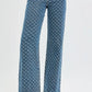 RISEN High Rise Wide Leg Bow Embroidered Jeans - DAVERRI FASHIONS