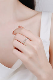 Eye-Catching 925 Sterling Silver Moissanite Ring | Sterling Silver Rings Daverri Fashions