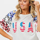 BiBi American Flag Theme Sequin Top - DAVERRI FASHIONS