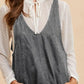 Annie Wear V-Neck Adjustable Strap Denim Overall Dress with Pockets
