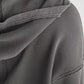 Exposed Seam Dropped Shoulder Hoodie in soft dark gray textured fabric