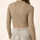 Mittoshop Mock Neck Long Sleeve Crop Knit Top - DAVERRI FASHIONS