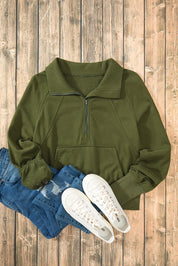 Half Zip Long Sleeve Sweatshirt | Sweatshirts Daverri Fashions