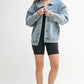 MONO B Boxy-Cut Denim Jacket MD.DENIM S