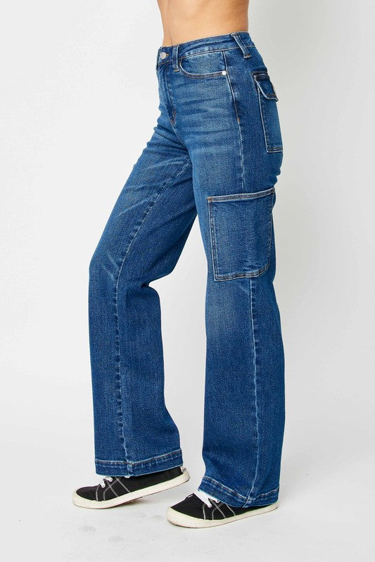 Judy Blue Full Size High Waist Cargo Jeans Cargo Jeans