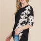 BOMBOM Rodeo Love Ribbed Animal Contrast Tee