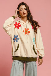 BiBi Patched Hoodie Top | Tops Daverri Fashions