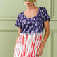 BiBi American Flag Theme Tee Dress - DAVERRI FASHIONS