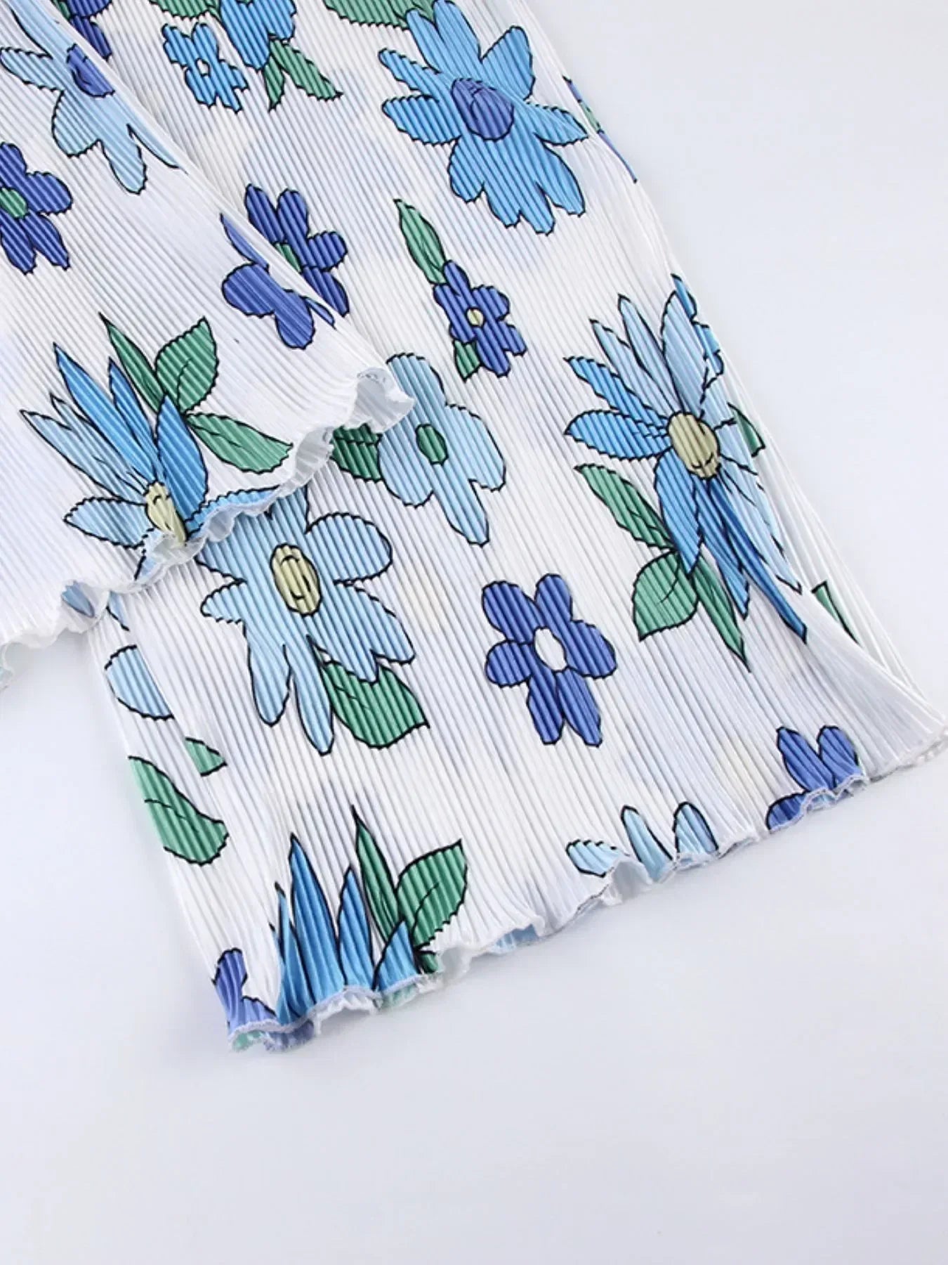 Printed Button Up Shirt and Pants Set - DAVERRI FASHIONS