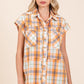 Mittoshop Mineral Wash Plaid Button Down Shirt - DAVERRI FASHIONS