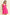 Davi & Dani Washed Satin Cutout Skirt Bandeau Mini Dress Hot Pink