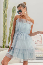 BiBi Sleeveless Layered Organza Dress | Mini Dresses Daverri Fashions