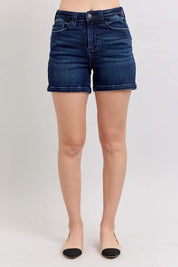 Judy Blue High Waist Back Flap Pocket Denim Shorts | Daverri Fashions