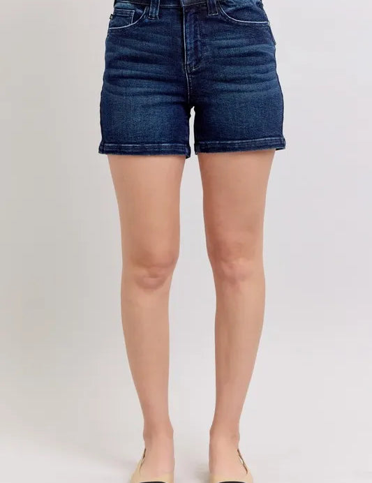 Judy Blue High Waist Back Flap Pocket Denim Shorts | Daverri Fashions