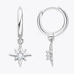 Moissanite Star Drop Earrings - DAVERRI FASHIONS