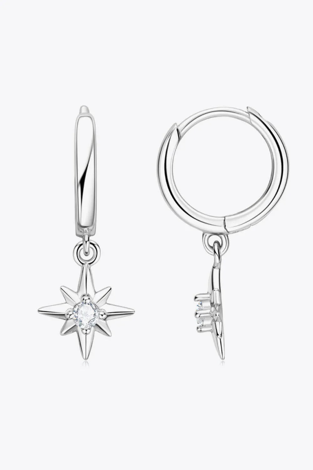 Moissanite Star Drop Earrings - DAVERRI FASHIONS
