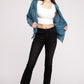 Zenana Acid Washed Hoodie Jacket Coats & Jackets