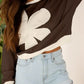 Flower Patch Drop Shoulder Sweatshirt - DAVERRI FASHIONS
