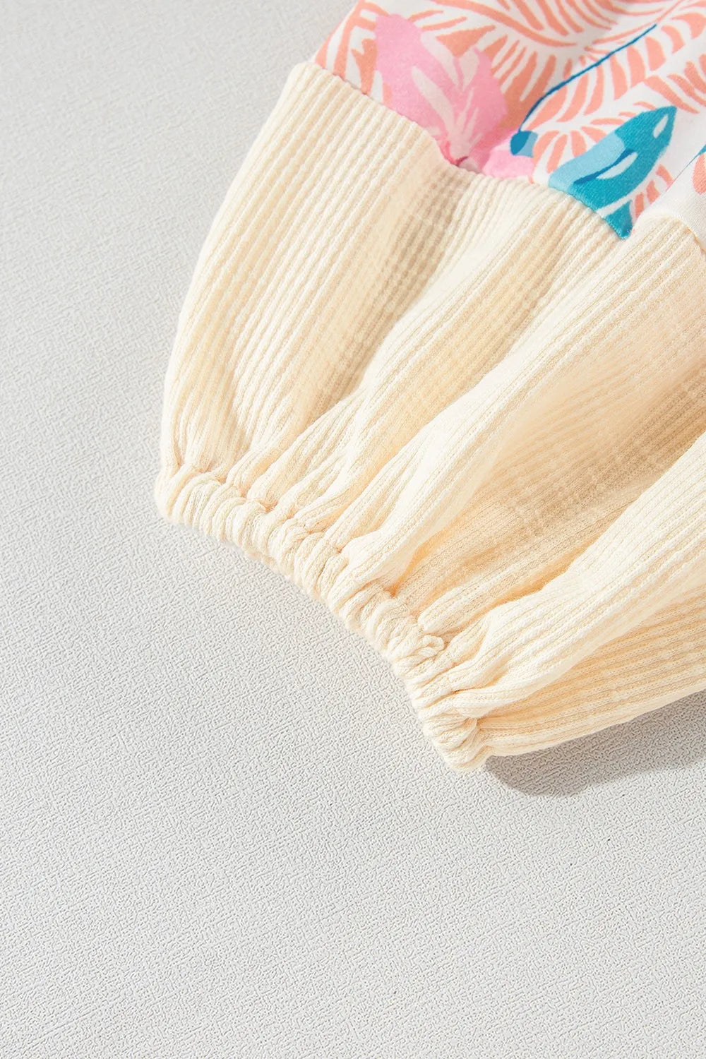 Printed Round Neck Balloon Sleeve Sweatshirt | Sweatshirts Daverri Fashions